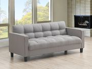 Woven gray fabric grid tufting style sofa by Coaster additional picture 12