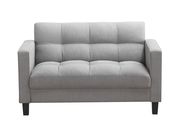 Woven gray fabric grid tufting style sofa by Coaster additional picture 4
