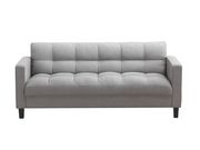 Woven gray fabric grid tufting style sofa by Coaster additional picture 10