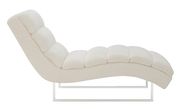 Faux sheepskin texture upholstered chaise by Coaster additional picture 3