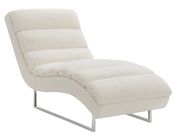 Faux sheepskin texture upholstered chaise by Coaster additional picture 6