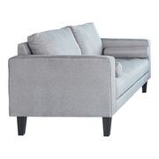 Mid-century design gray linen-like fabric tufted sofa by Coaster additional picture 3