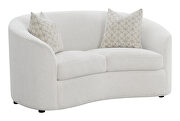 Latte upholstery tight back plush loveseat by Coaster additional picture 2