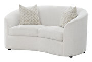 Latte upholstery tight back plush loveseat by Coaster additional picture 3