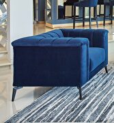 Beautiful matte, track free, navy blue velvet sofa additional photo 3 of 2