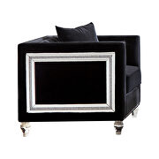 Sofa upholstered in a luxurious black velvet by Coaster additional picture 6