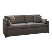 Perfrormance fabric casual style sofa in charcoal additional photo 4 of 3