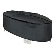 Black velvet fabric glam style sofa by Coaster additional picture 2