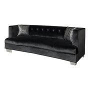 Black velvet fabric glam style sofa by Coaster additional picture 5