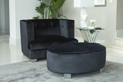 Black velvet fabric glam style sofa by Coaster additional picture 6