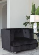 Black velvet fabric glam style sofa by Coaster additional picture 7