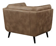 Upholstered button tufted chair in brown microfiber by Coaster additional picture 5