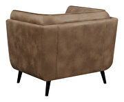 Upholstered button tufted chair in brown microfiber by Coaster additional picture 6