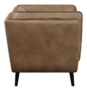 Upholstered button tufted chair in brown microfiber by Coaster additional picture 7