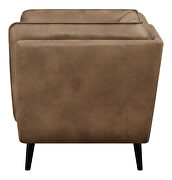 Upholstered button tufted chair in brown microfiber by Coaster additional picture 8