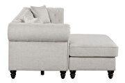 Oatmeal linen-like fabric upholstery two piece sectional with reversible chaise by Coaster additional picture 5