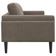 Upholstered track arms sofa in brown woven fabric by Coaster additional picture 4