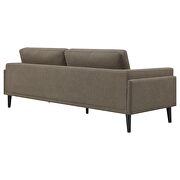 Upholstered track arms sofa in brown woven fabric by Coaster additional picture 5