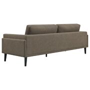 Upholstered track arms sofa in brown woven fabric by Coaster additional picture 6