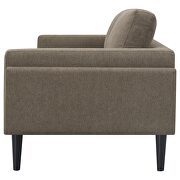 Upholstered track arms sofa in brown woven fabric by Coaster additional picture 7