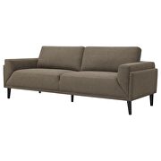 Upholstered track arms sofa in brown woven fabric by Coaster additional picture 8