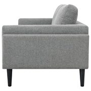 Upholstered track arms sofa in gray woven fabric by Coaster additional picture 7