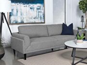 Upholstered track arms sofa in gray woven fabric by Coaster additional picture 10