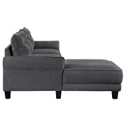 Upholstered curved arms sectional couch by Coaster additional picture 7