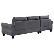 Upholstered curved arms sectional couch by Coaster additional picture 10