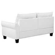 Upholstered curved arms sectional sofa white and black by Coaster additional picture 11