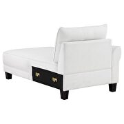Upholstered curved arms sectional sofa white and black by Coaster additional picture 12