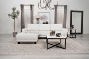 Upholstered curved arms sectional sofa white and black by Coaster additional picture 15