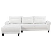 Upholstered curved arms sectional sofa white and black by Coaster additional picture 18
