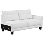 Upholstered curved arms sectional sofa white and black by Coaster additional picture 19