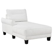 Upholstered curved arms sectional sofa white and black by Coaster additional picture 20