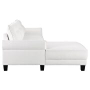 Upholstered curved arms sectional sofa white and black by Coaster additional picture 10