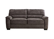 Velvety soft upholstery in a marbled charcoal gray sofa additional photo 2 of 2