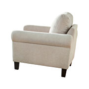 Beautiful soft neutral palette of gray and beige chair by Coaster additional picture 2