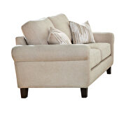 Beautiful soft neutral palette of gray and beige loveseat by Coaster additional picture 2