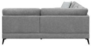 Gray low pile chenille upholstery modern two piece sectional by Coaster additional picture 3