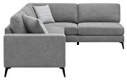 Gray low pile chenille upholstery modern two piece sectional by Coaster additional picture 4