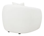 Upholstered tight back chair in white faux sheepskin by Coaster additional picture 2
