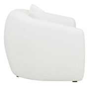 Upholstered tight back chair in white faux sheepskin by Coaster additional picture 4