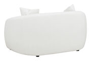 Upholstered tight back loveseat in white faux sheepskin by Coaster additional picture 2