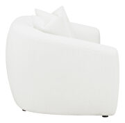 Upholstered tight back loveseat in white faux sheepskin by Coaster additional picture 3