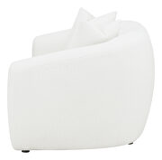 Upholstered tight back loveseat in white faux sheepskin by Coaster additional picture 4