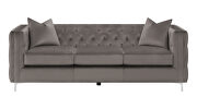 Tufted tuxedo arms sofa in urban bronze fabric by Coaster additional picture 4