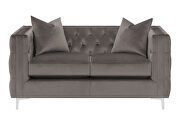 Tufted tuxedo arms sofa in urban bronze fabric by Coaster additional picture 8