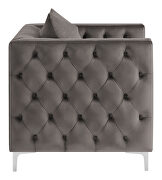 Tufted tuxedo arms chair in urban bronze fabric by Coaster additional picture 3