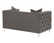 Tufted tuxedo arms loveseat in urban bronze fabric by Coaster additional picture 2